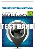 Test Bank For WebAssign for Journey to Math Literacy - 1st - 2017 All Chapters - 9781305664050
