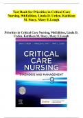 Test Bank for Priorities in Critical Care Nursing, 9th Edition, Linda D. Urden, Kathleen M. Stacy, Mary E. Lough pdf