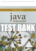 Test Bank For Java Software Solutions 9th Edition All Chapters - 9780137505234