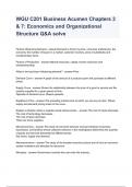 WGU C201 Business Acumen Chapters 3 & 7&colon; Economics and Organizational Structure Q&A solved