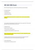 NR-326:| NR 326 MENTAL HEALTH NURSING - CMS EXAM QUESTIONS WITH 100% CORRECT ANSWERS| GRADED A+