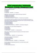 CSSM Communication&comma; Relationship Management&comma; Strategic Management Exam&period; 