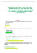 NUR 198 MATERNITY EXAM 3 FINAL &lpar;2 DIFFERENT  VERSIONS &rpar;LATEST 2022-2024 QUESTIONS AND  ANSWERS &sol;NUR198 MATERNITY FINAL EXAM LATEST  ALL QUESTIONS & ANSWERS COMPLETE EXAM &vert;  ALREADY GRADED A