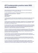 ATI Fundamentals practice tests 2022 study questions 