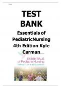 ESSENTIALS OF PEDIATRIC NURSING 4TH EDITION KYLE CARMAN TEST BANK CHAPTER 25 NURSING CARE OF THE CHILD WITH AN ALTERATION IN IMMUNITY ORIMMUNOLOGIC DISORDER