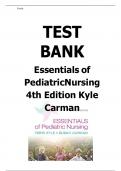 ESSENTIALS OF PEDIATRIC NURSING 4TH EDITION KYLE CARMAN TEST BANK CHAPTER 28 NURSING CARE OF THE CHILD WITH AN ALTERATION IN BEHAVIOR, COGNITION, OR DEVELOPMENT