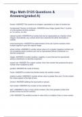 Wgu Math D125 Questions & Answers&lpar;graded A&rpar;