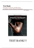 Test Bank For Principles of Anatomy and Physiology 16th Edition by Gerard J. Tortora, Bryan H. Derrickson||ISBN NO:10,1119662796||ISBN NO:13,978-1119662792||All Chapters||A+ Guide.