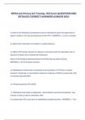 HIPAA and Privacy Act Training -JKO Exam QUESTIONS AND  DETAILED CORRECT ANSWERS AGRADE 2023