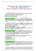 2024 Nclex Rn Exam&period; Actual Exam Questions and Answers&period;100&percnt; Verified &lpar;Graded A&plus;&rpar; 40 items Comprehensive NCLEX review answer key