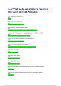 New York Auto Appraisers Practice Test with correct Answers&period;