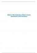 WGU C784 Statistics Mod 4 Exam Questions and Answers