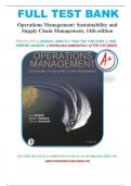 Test bank for Operations Management: Sustainability and Supply Chain 14th Edition by Jay Heizer, Barry Render & Chuck Munson, A+ guide.