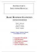 Solutions for Basic Business Statistics, 15th Edition Berenson (All Chapters included)