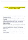  NYC Tour Guide Exam 2022 questions and answers well illustrated.