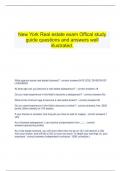  New York Real estate exam Offical study guide questions and answers well illustrated.