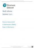 Alevel math paper 3 2023 June mechanic (mark scheme)