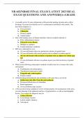 NR 602&sol;NR602 FINAL EXAM LATEST 2023 REAL  EXAM QUESTIONS AND ANSWERS&vert;A&plus;GRADE