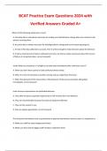 BCAT Practice Exam Questions 2024 with Verified Answers Graded A&plus; 