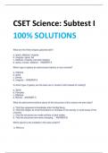 LATEST 2024 CSET Science: Subtest I 100% SOLUTIONS