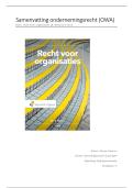 Samenvatting Ondernemingsrecht - OWA - Recht voor organisaties &lpar;R&period; Westra&rpar;