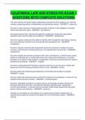 California Law and Ethics PSI Exam 1 Questions with Complete Solutions&period;