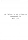 Med C- ATI TEAS 7- TEST BANK (300 Question AND Answers) Latest 2023 A+