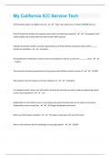 My California ICC Service Tech 100 &vert; with 100&percnt; Correct Answers &vert; Updated & Verified