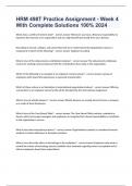 HRM 498T Practice Assignment - Week 4 With Complete Solutions 100&percnt; 2024