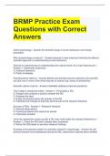 BRMP Practice Exam Questions with Correct Answers