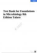 FOUNDATIONS IN MICROBIOLOGY 8TH EDITION TALARO TEST BANK