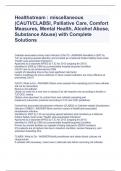 Healthstream : miscellaneous (CAUTI/CLABSI, Palliative Care, Comfort Measures, Mental Health, Alcohol Abuse, Substance Abuse) with Complete Solutions