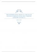 HESI REMEDIATION CRITICAL CARE EXAM 2023&sol;2024 COMPLETE WITH 100&percnt; VERIFIED ANSWERS &vert; RATED A&plus;