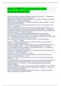 Block 2 EMT Exam questions and answers graded A&plus;