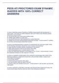 Peds ATI Proctored Exam Dynamic Quizzes