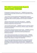 PCI DSS Fundamentals Exam & QUESTIONS VERIFIED