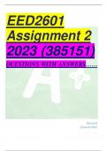 EED2601 Assignment 2 2023 (385151) QUESTIONS WITH ANSWERS…… [School] [Course title] EED2601 Assignment 2 2023 (385151) ACTIVITY 1