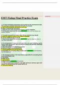 EMT Fisdap Final Practice Exam