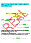 WGU C213 PA & OA Study Guide With Questions and 100&percnt; Correct Answers Already Graded A&plus;