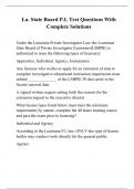 La&period; State Board P&period;I&period; Test Questions With Complete Solutions