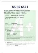 NURS 6521 FINAL EXAM PHARM./FINAL EXAM PHARM./FINAL EXAM PHARM. Course NURS-6521N,Advanced Pharmacology.2020 Test Exam - Week 11