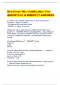 Red Cross WSI Certification Test QUESTIONS & CORRECT ANSWERS