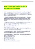 Red Cross WSI QUESTIONS &  CORRECT ANSWERS