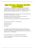 Mgmt 314 Exam 1 Questions with 100&percnt; Correct Solutions