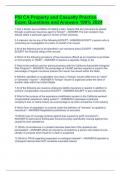 PSI CA Property and Casualty Practice Exam Questions and Answers 100&percnt; 2024