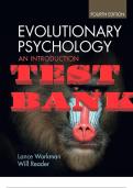 TEST BANK for Evolutionary Psychology: An Introduction 4th Edition by Lance Workman and Will Reader. ISBN-10 1108716466, ISBN-13 978-1108716468. All Chapters 1-14 Qs+Answer Key. 