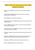 NURS 2300 UTA Nursing Final Exam With Complete Solution