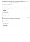 NR-326:| NR 326 MENTAL HEALTH NURSING FINAL EXAM 2 PRACTICE QUESTIONS WITH 100% SOLUTIONS / VERIFIED ANSWERS