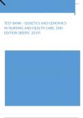 Test Bank - Genetics and Genomics in Nursing and Health Care, 2nd Edition (Beery, 2019)