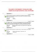 WALDEN UNIVERSITY NURS 6521 MID-TERM EXAM QUESTIONS AND ANSWERS  